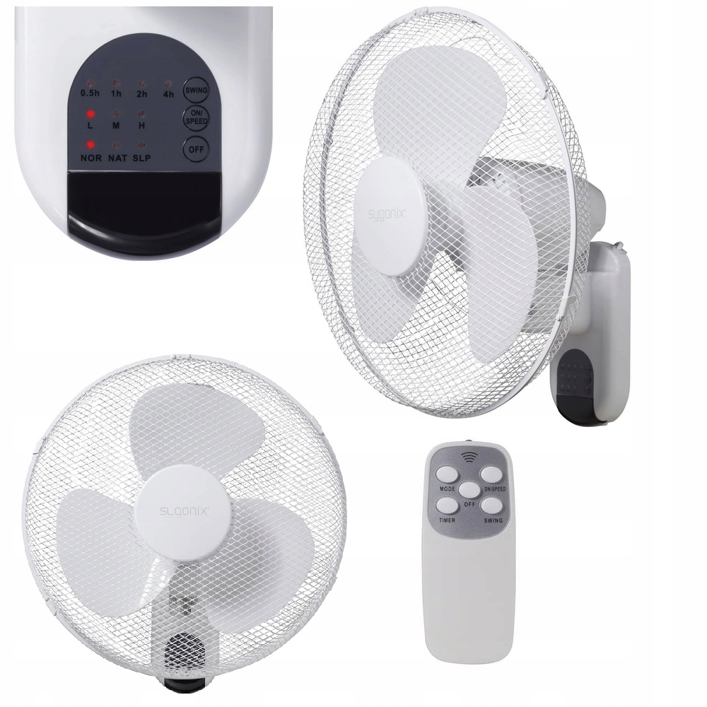 Wentylator ścienny 40 cm OSCYLACJA 3 łopaty wirnika PILOT timer Sygonix