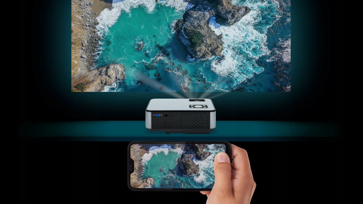 Projektor LED FHD 2800lm Wi-Fi USB HDMI VGA