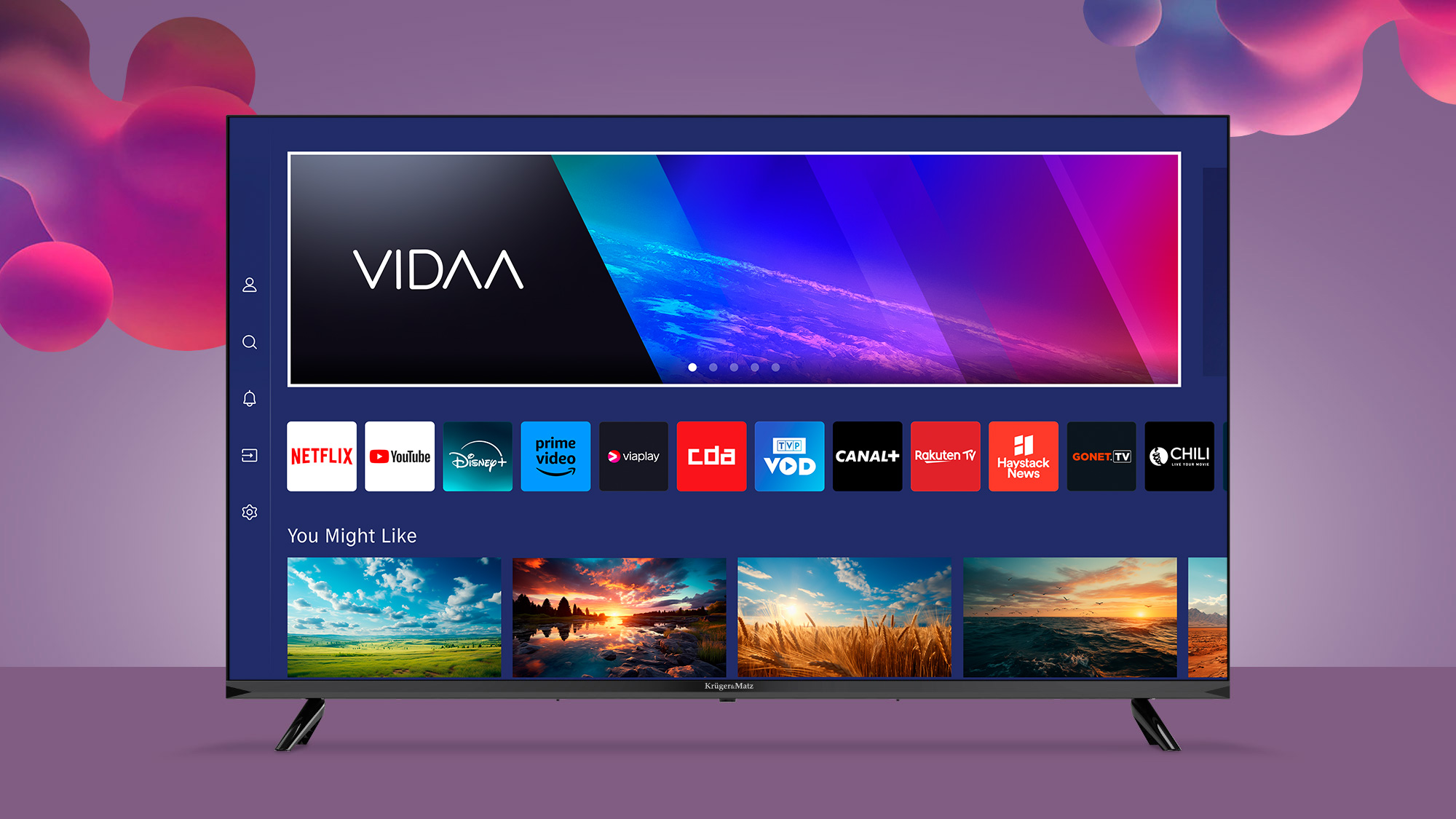 Telewizor SMART TV 32 cale HD WiFi USB HDMI DVB-T2 aplikacje Netflix 12V