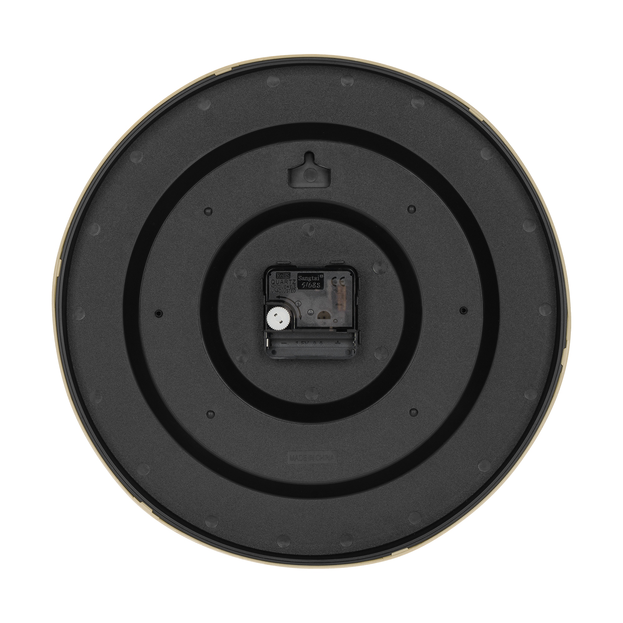 Zegar ścienny 30cm jasny brąz PŁYNNA praca WSKAZÓWEK