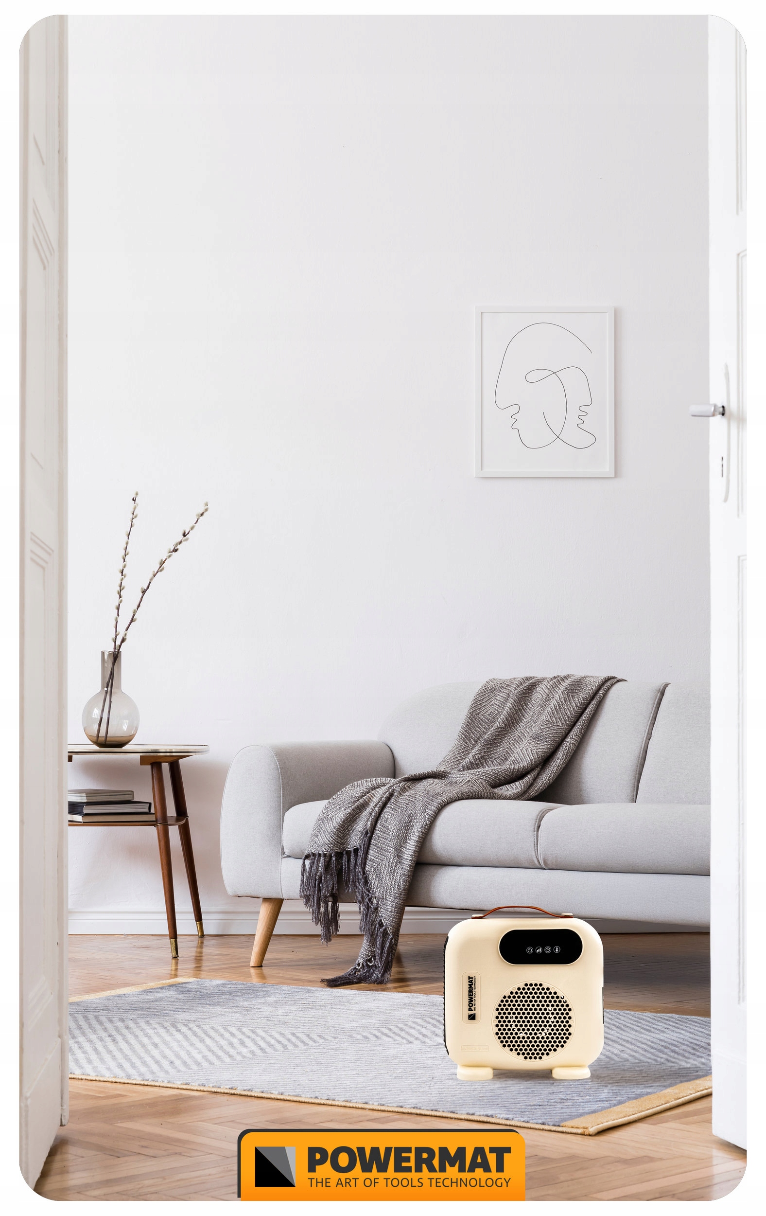 GRZEJNIK TERMOWENTYLATOR ELEKTRYCZNY FARELKA PIONOWY POZIOMY TERMOSTAT LCD