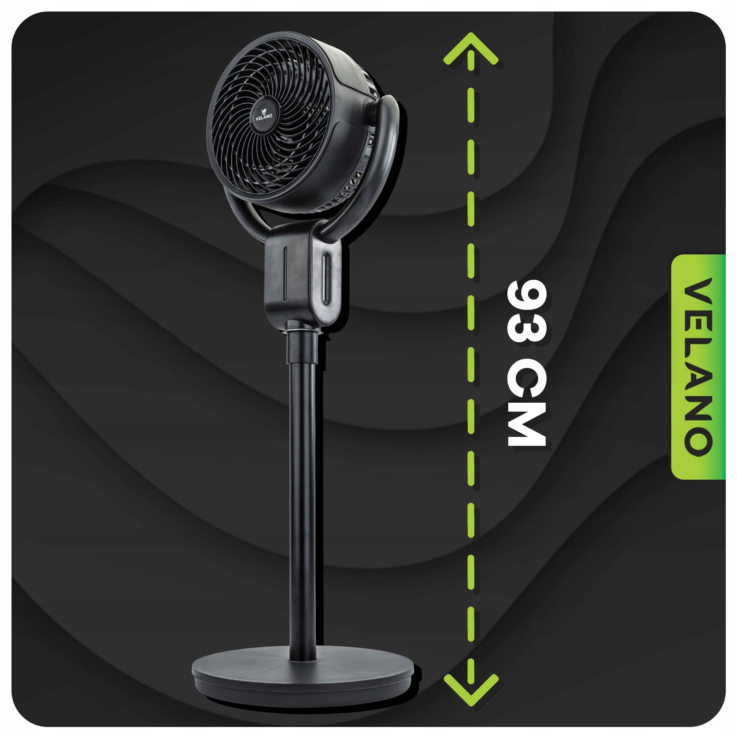 Wentylator podłogowy WIATRAK stojący TIMER REGULACJA kąta NACHYLENIA PILOT