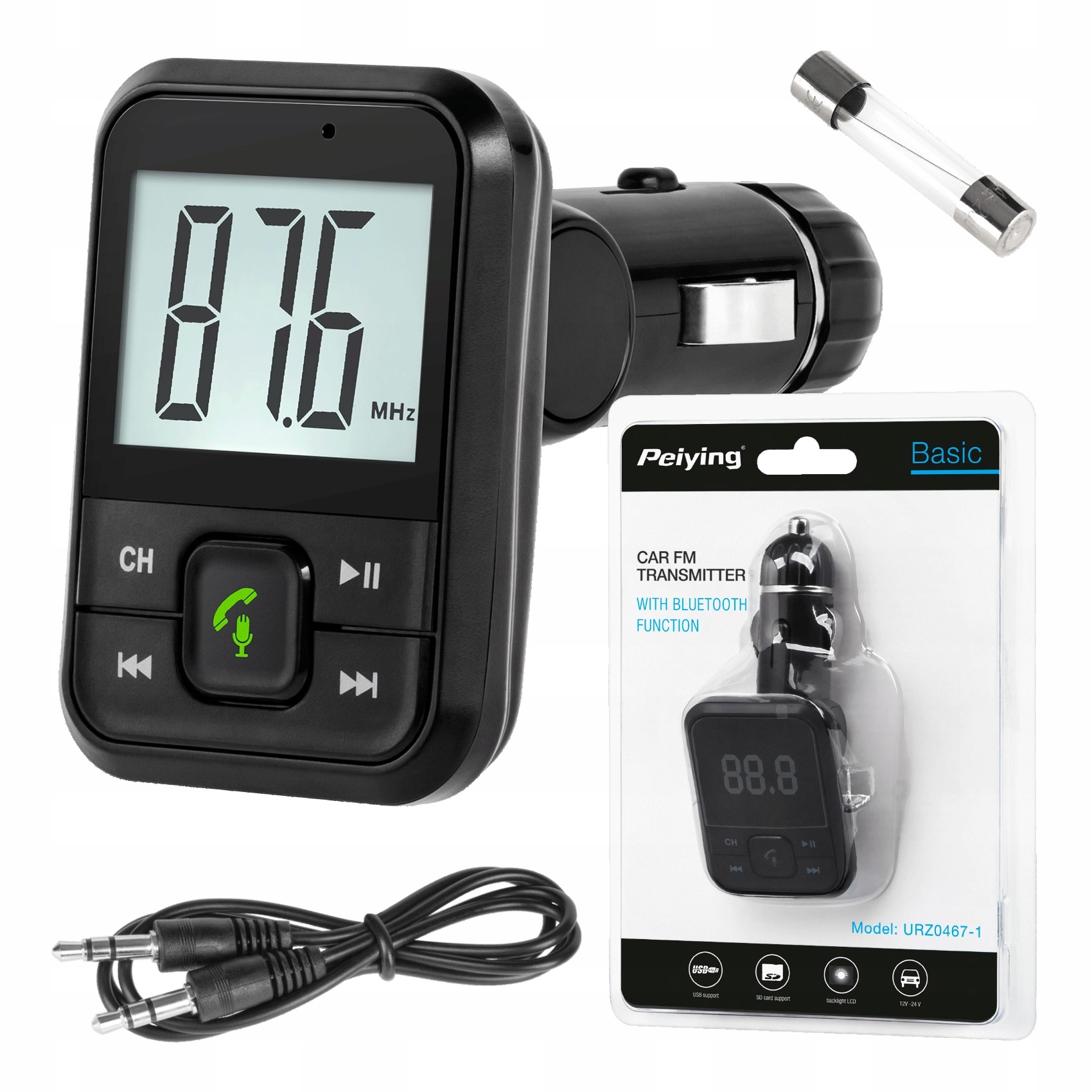 Transmiter samochodowy FM Bluetooth MP3 ŁADOWARKA