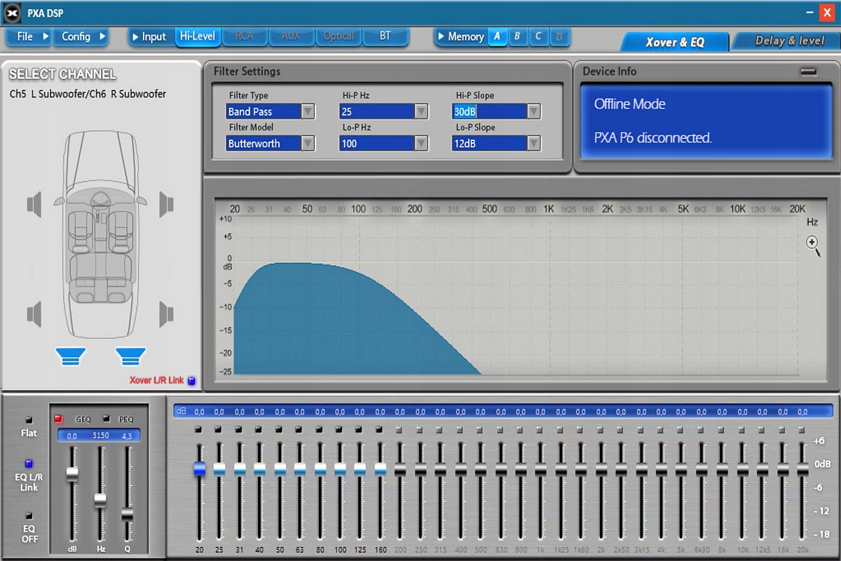 Procesor DSP Excursion 6 kanałów wzmacniacz BT