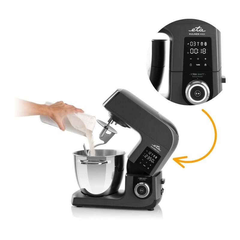 Robot kuchenny MIKSER PLANETARNY ETA Kuliner II MAX 1700W misa 6,7L BLENDER