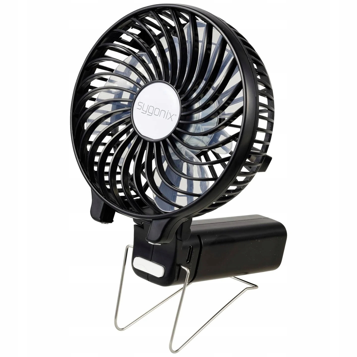 Wentylator ręczny podróżny AKUMULATOROWY regulacja SKŁADANY Sygonix