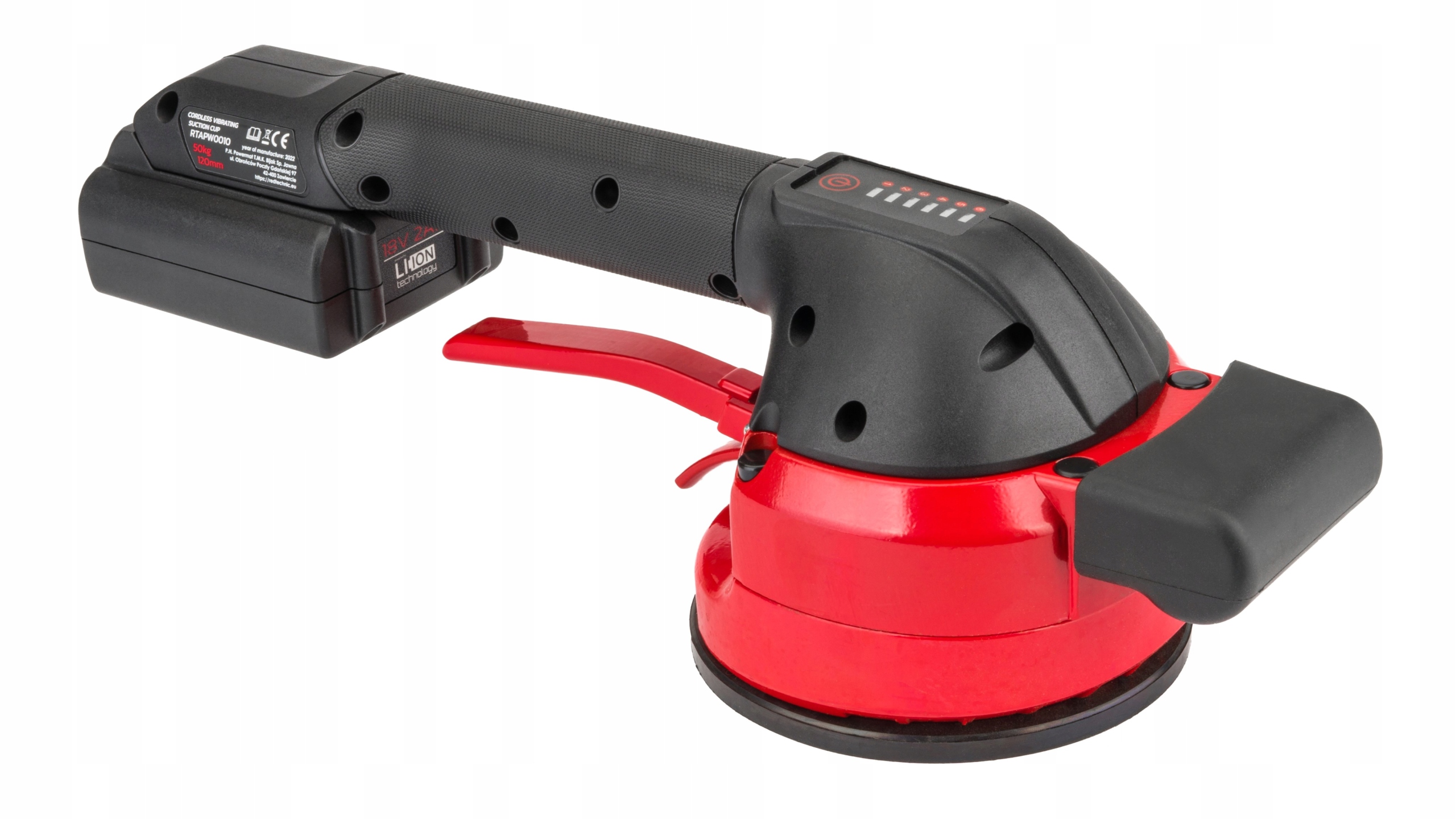 PRZYSSAWKA WIBRUJĄCA DO UKŁADANIA PŁYTEK WIBRATOR DO POZIOMOWANIA 2xAKU 18V