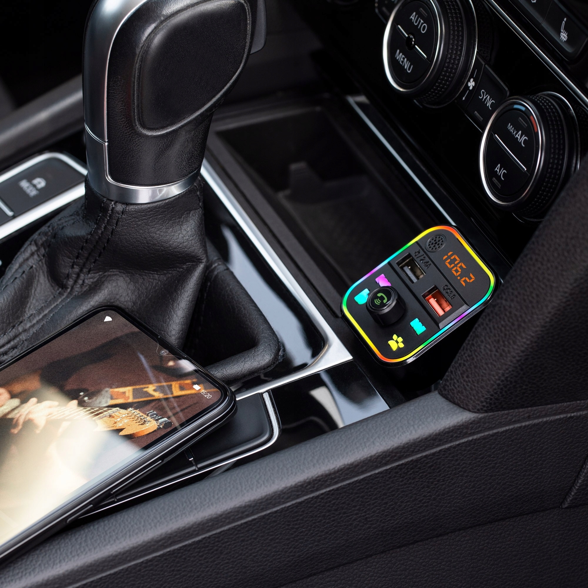 Transmiter samochodowy FM Bluetooth MP3 ŁADOWARKA