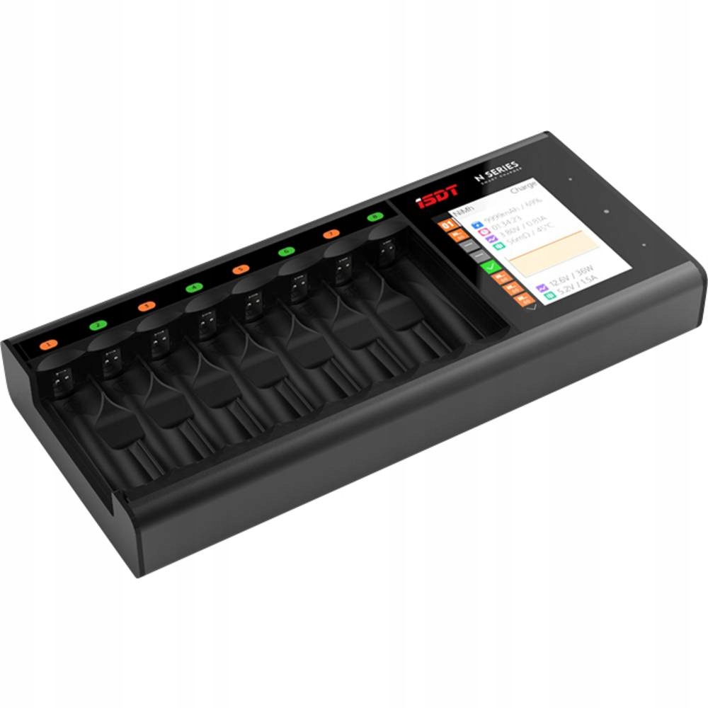 Ładowarka do akumulatorków AA do 8 ogniw NiMH NiCd NiZn LiIon LiHV LiFePO