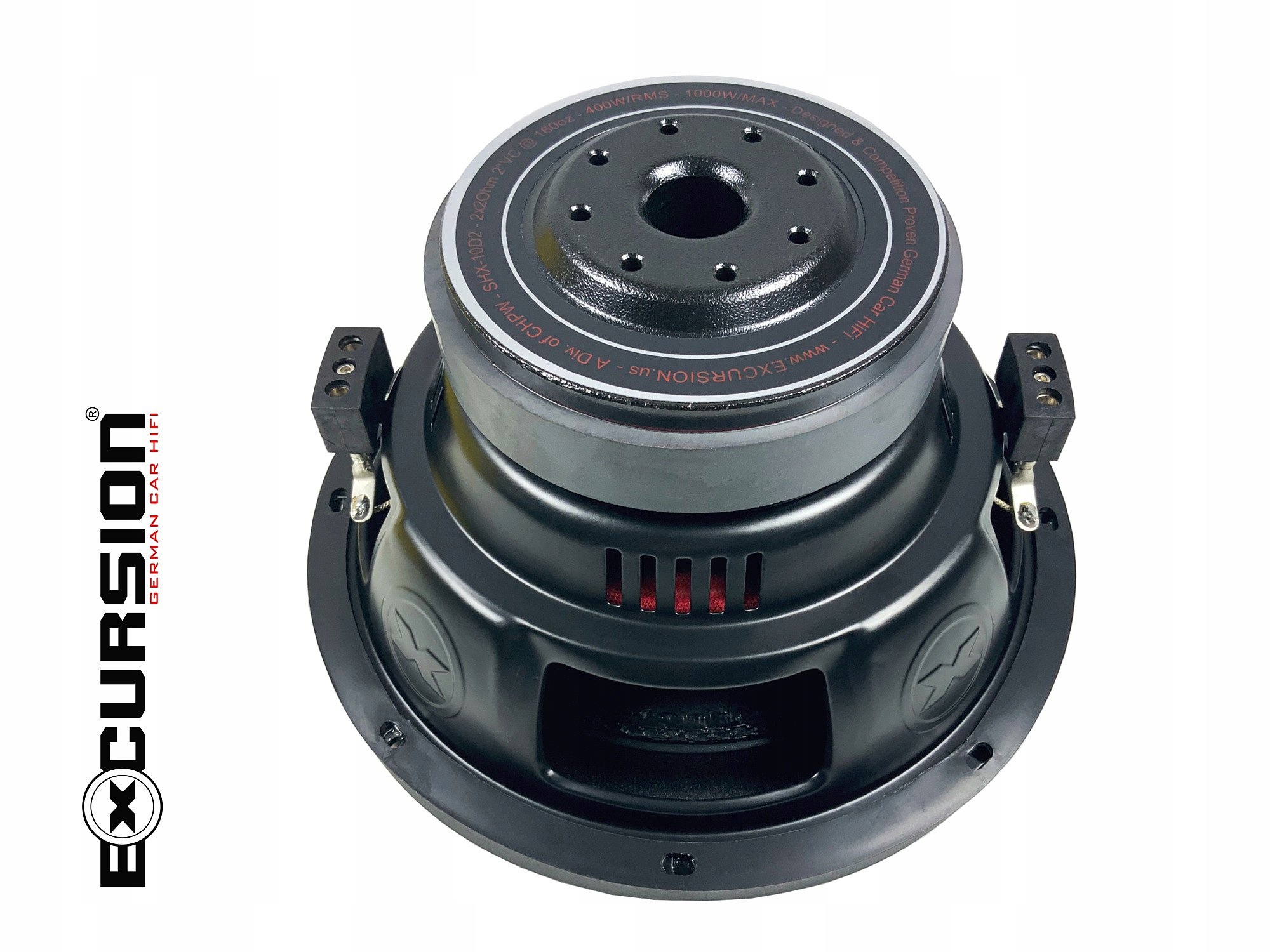 Subwoofer Excursion Głośnik 10'' 25cm 2x 2ohm 800W