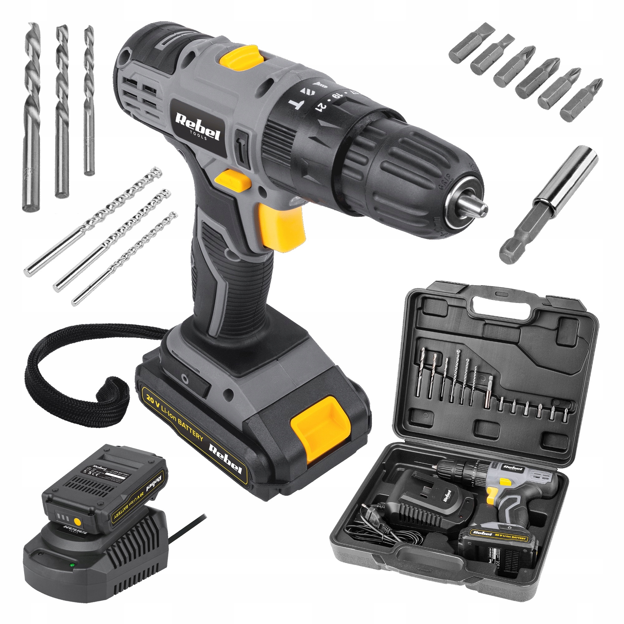 Wkrętarka akumulatorowa wiertarka UDAROWA 20V 2A