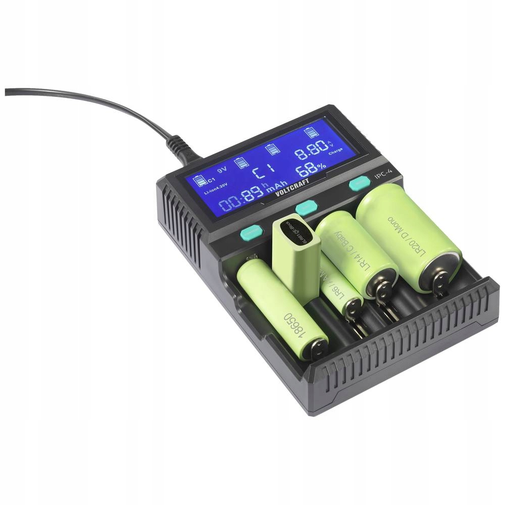 Ładowarka akumulatorków AA 9V AAA do ogniw LiIon LiFePO NiMH NiCd LiFePO4