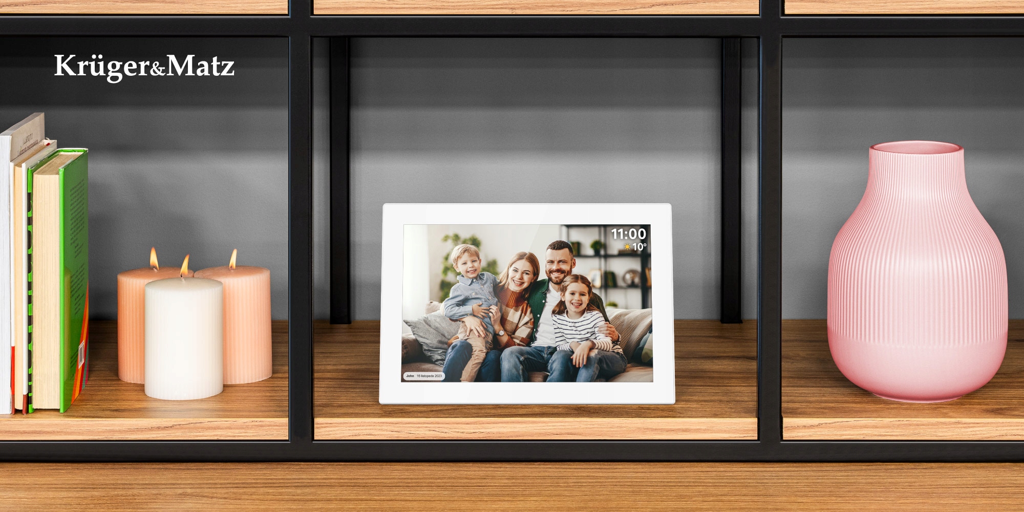 Cyfrowa ramka na zdjęcia 10.1 cali IPS dotyk Android WiFi WIDEO POGODA SD