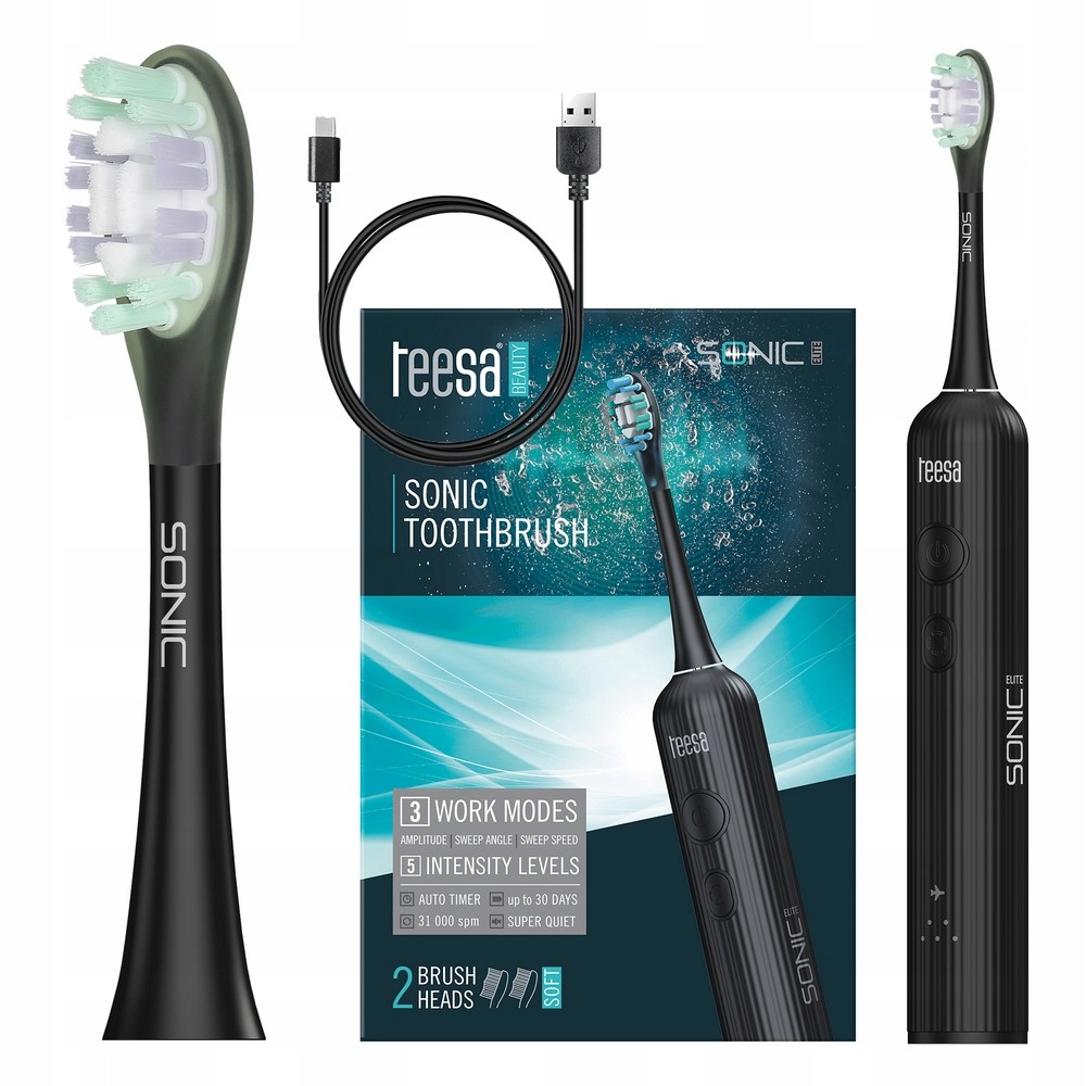 SONICZNA szczoteczka do zębów Sonic Elite 31000 ruchów akumulator IPX7