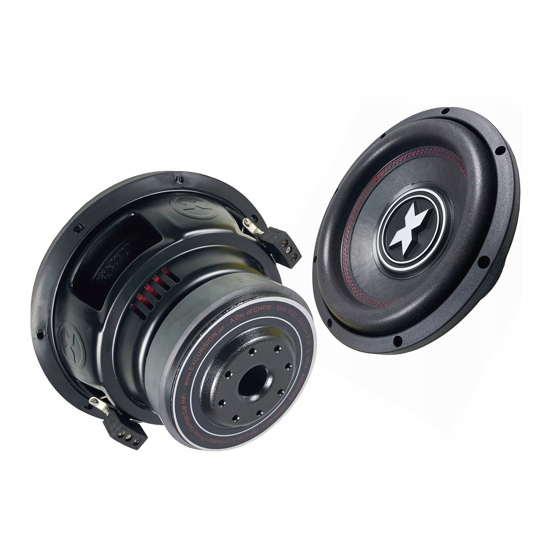 Subwoofer Excursion Głośnik 10'' 25cm 2x 4ohm 800W