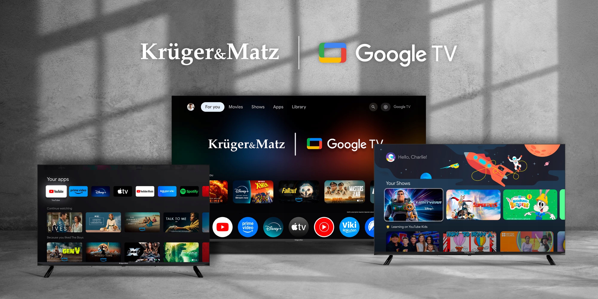 Telewizor Kruger&Matz 65" UHD Google TV 5.0 DVB-T2/T/C H.265 HEVC smart