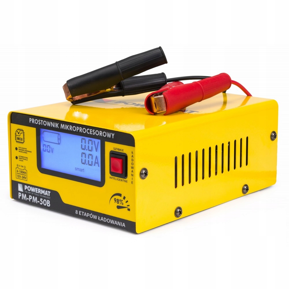 Prostownik do akumulatorów MIKROPROCESOROWY 12V 24V do 10A