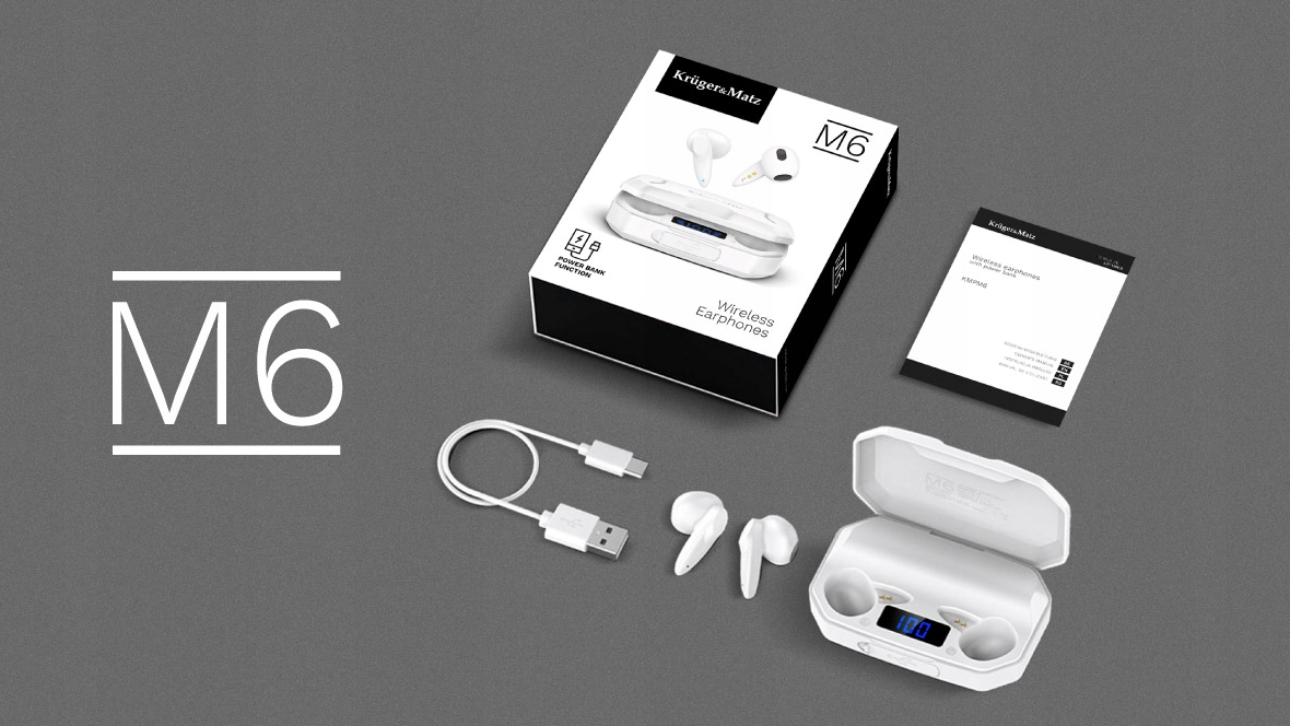 Słuchawki Bluetooth K&M POWERBANK ładowarka USB