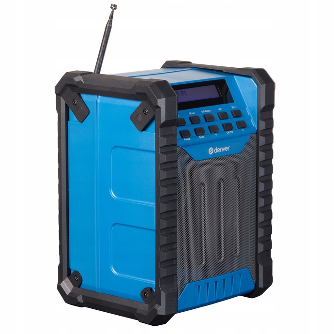 Radio BUDOWLANE FM DAB na budowę przenośne Bluetooth AKUMULATOR aux IP54