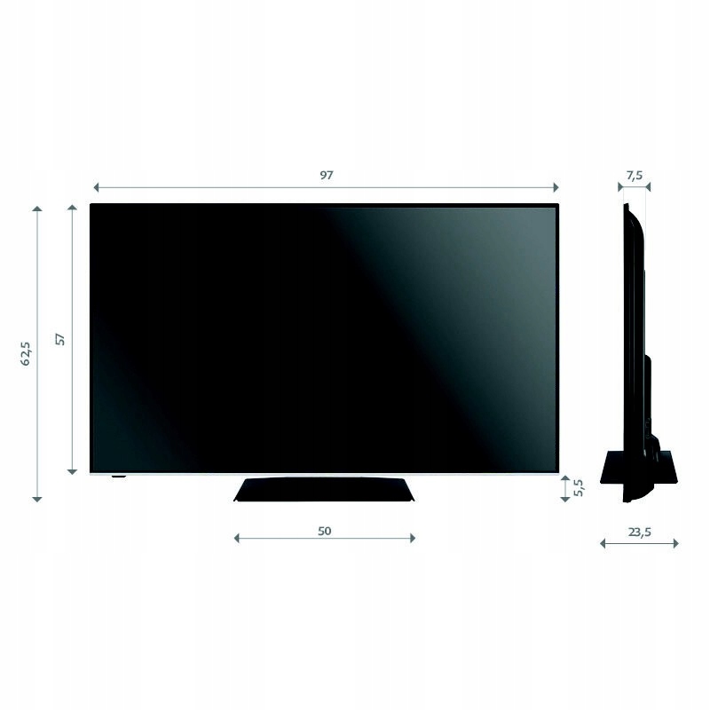 Telewizor SMART Android TV UHD 4K QLED 43 cale WiFi APLIKACJE Netflix