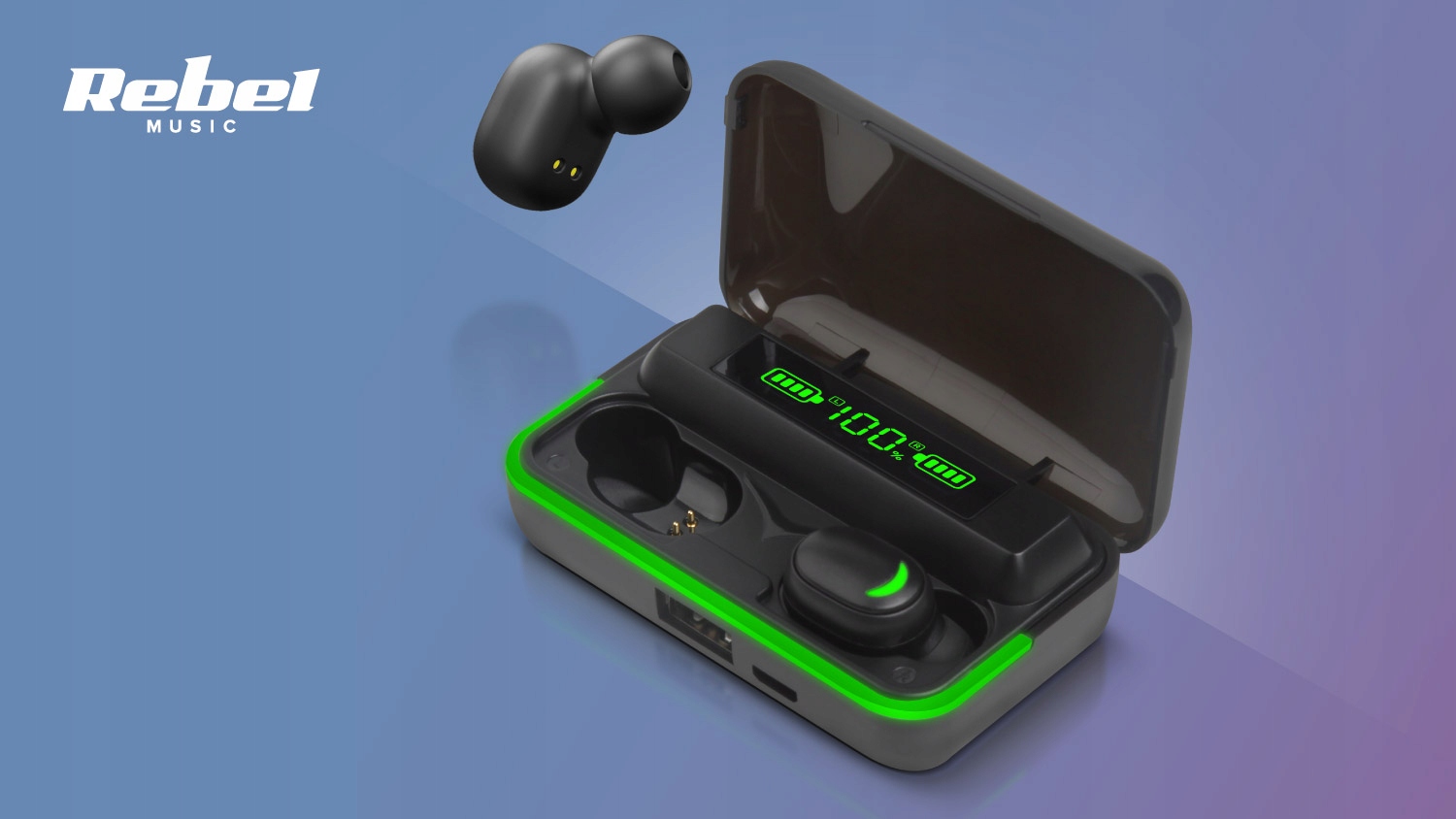 Słuchawki Bluetooth 5.0 POWERBANK ładowarka USB