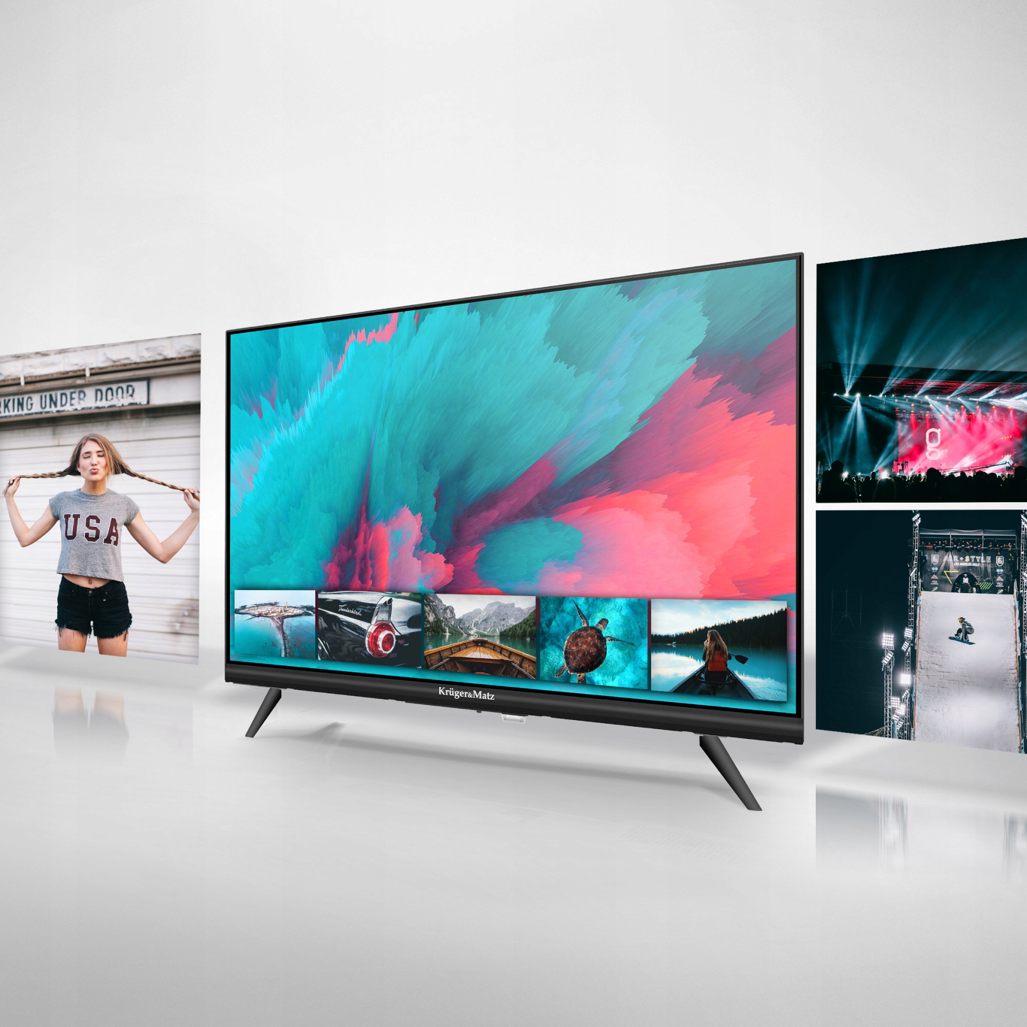 Telewizor do KAMPERA HD 24 cale DVBT2 2x USB 2x HDMI PC audio VGA 230V 12V