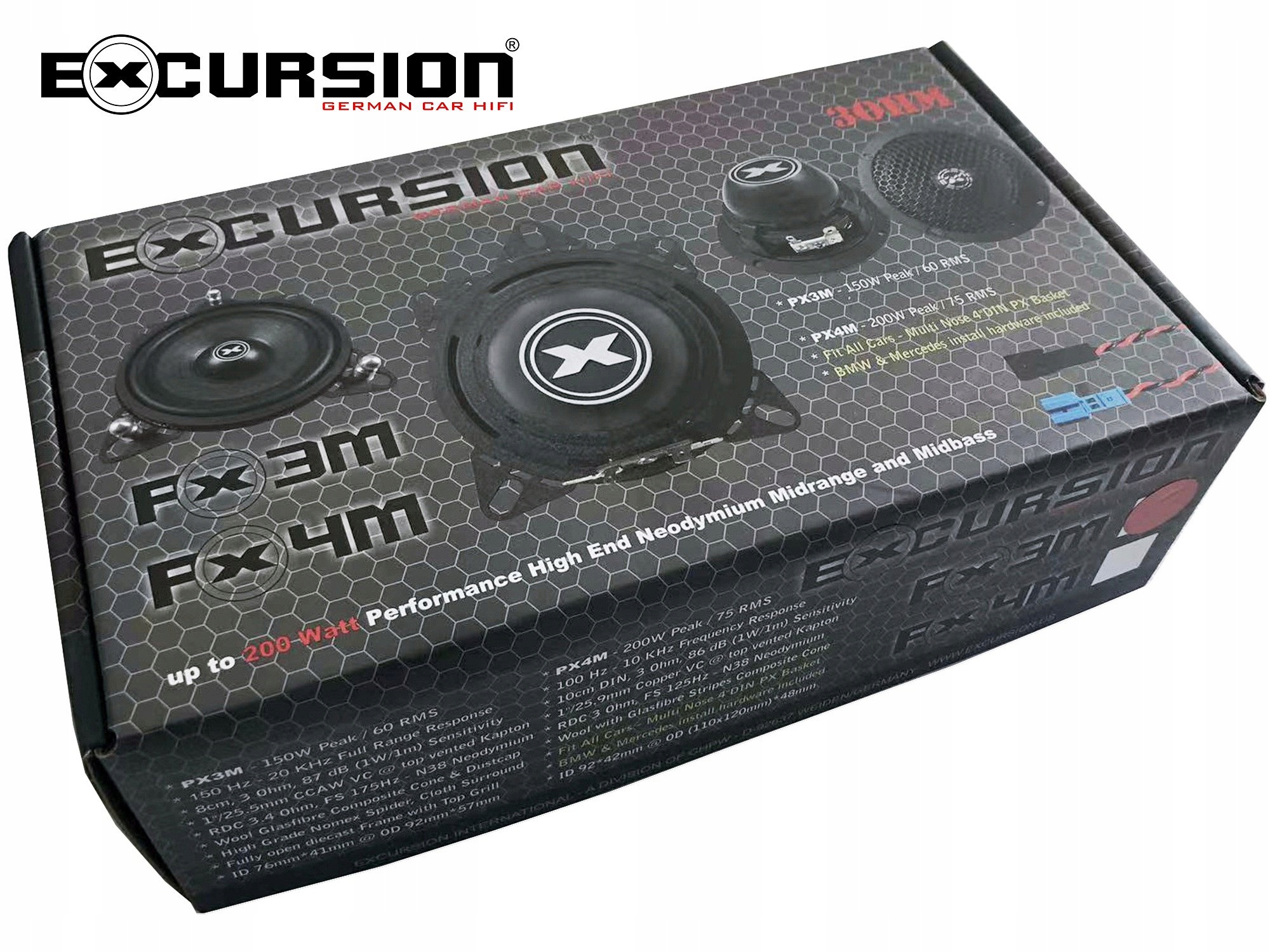 Głośniki Excursion zestaw 2 drożny 10cm 200W