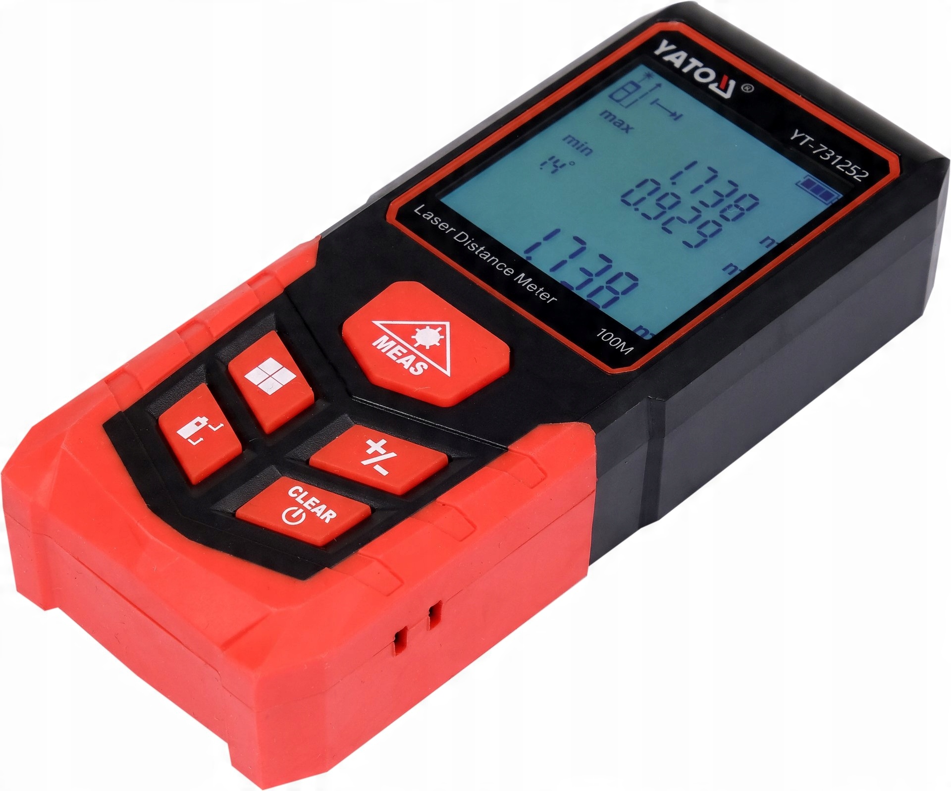 Dalmierz LASEROWY cyfrowy MIERNIK ODLEGŁOŚCI 100m pomiar kubatury YATO