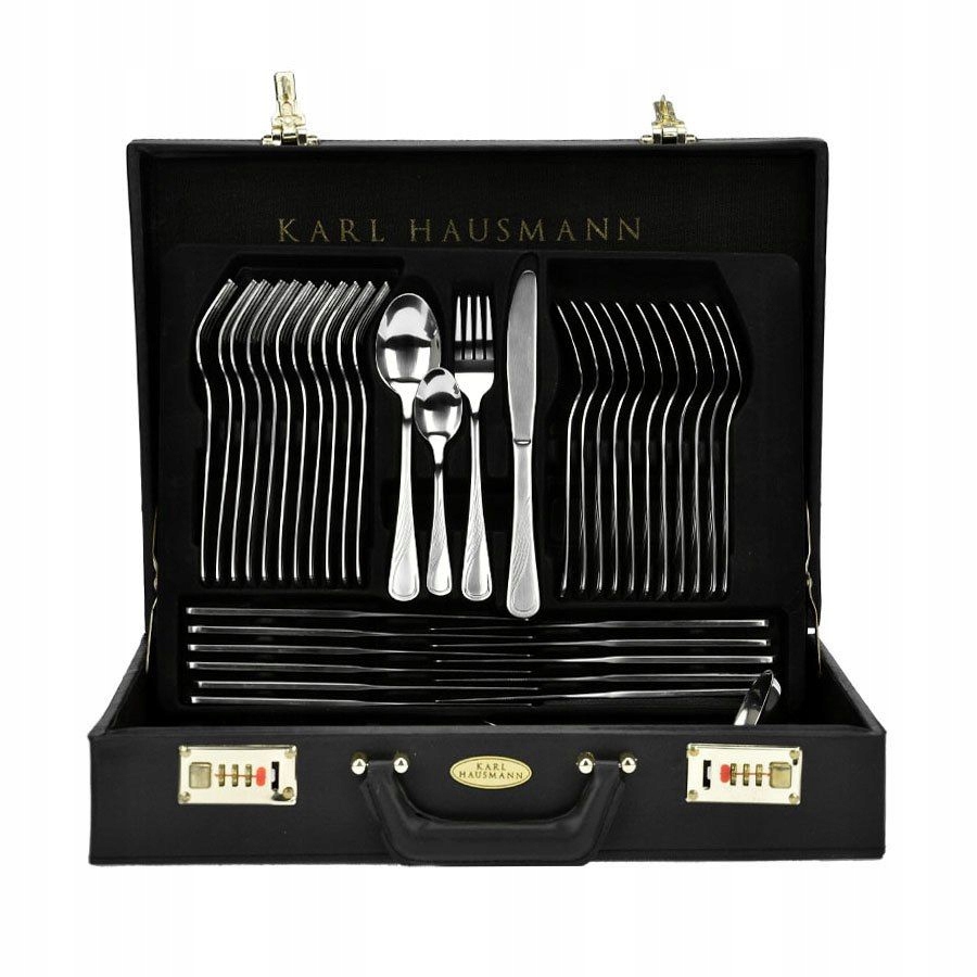 Sztućce w Walizce Ekskluzywne 72 ele na 12 Osób