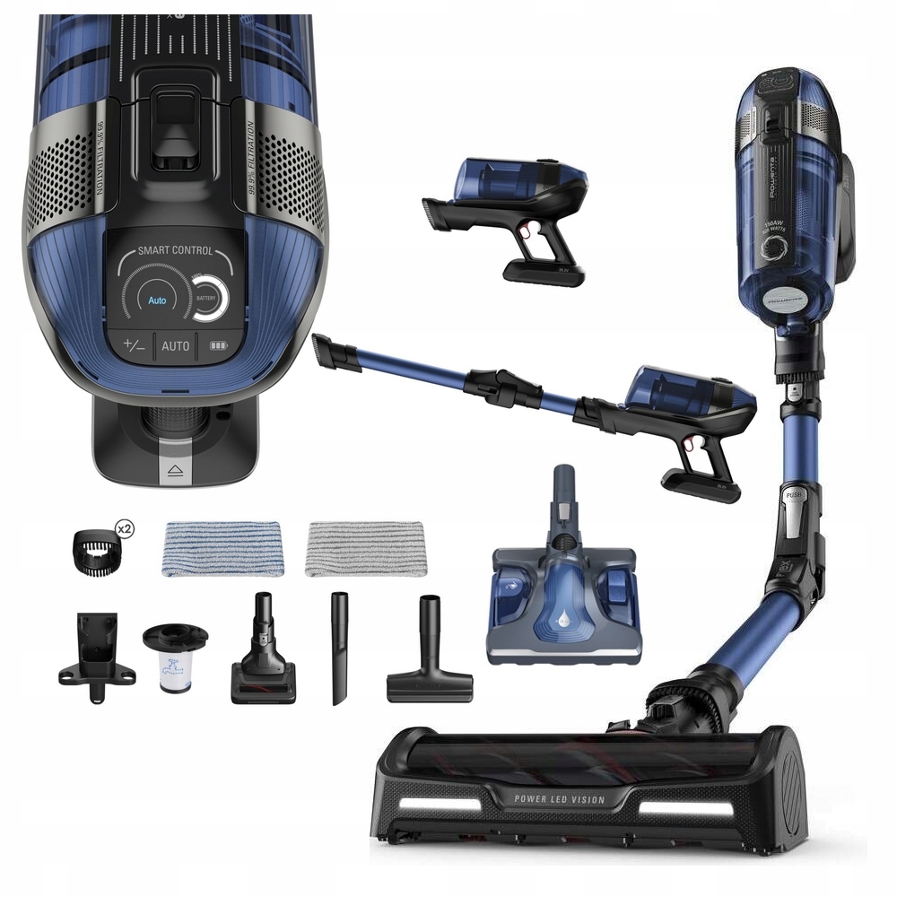 Odkurzacz AKUMULATOROWY pionowy BEZWORKOWY 25.9 V końcówka mopująca Rowenta