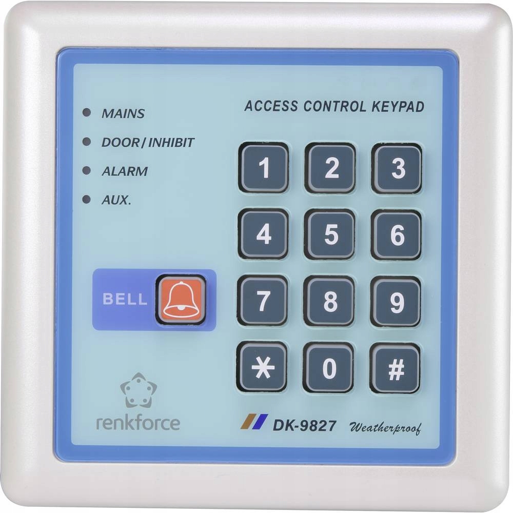 Zamek CYFROWY kodowy PODŚWIETLANA klawiatura wodoodporny IP65 DZWONEK