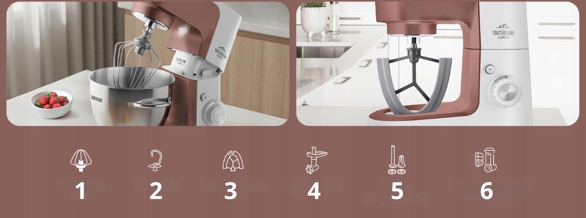 ROBOT kuchenny MIKSER PLANETARNY ETA Gratussino III Terra 1200W misa 4,5L