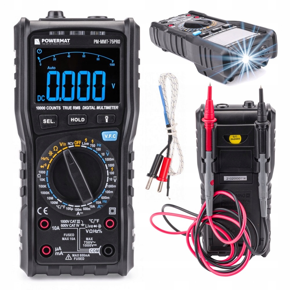 MULTIMETR CYFROWY MIERNIK PRĄDU TEMPERATURA