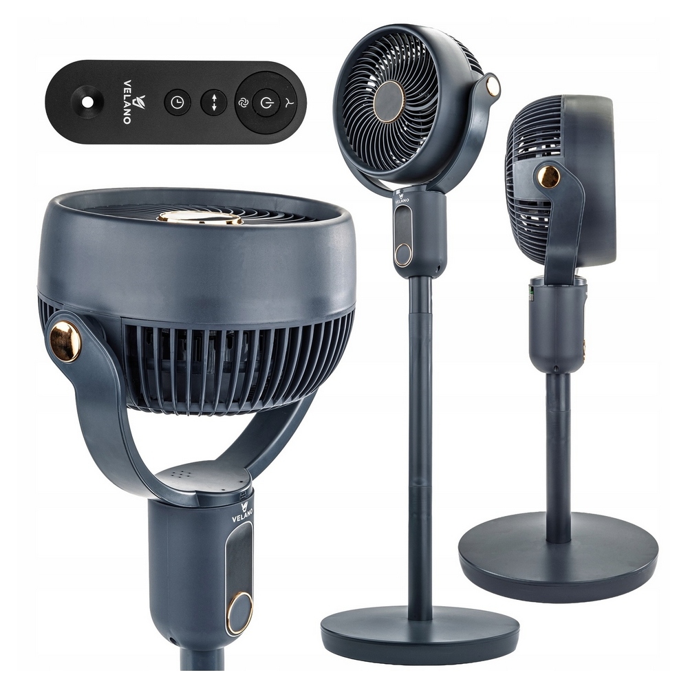 Wentylator podłogowy OSCYLACJA timer REGULACJA wysokości prędkości PILOT