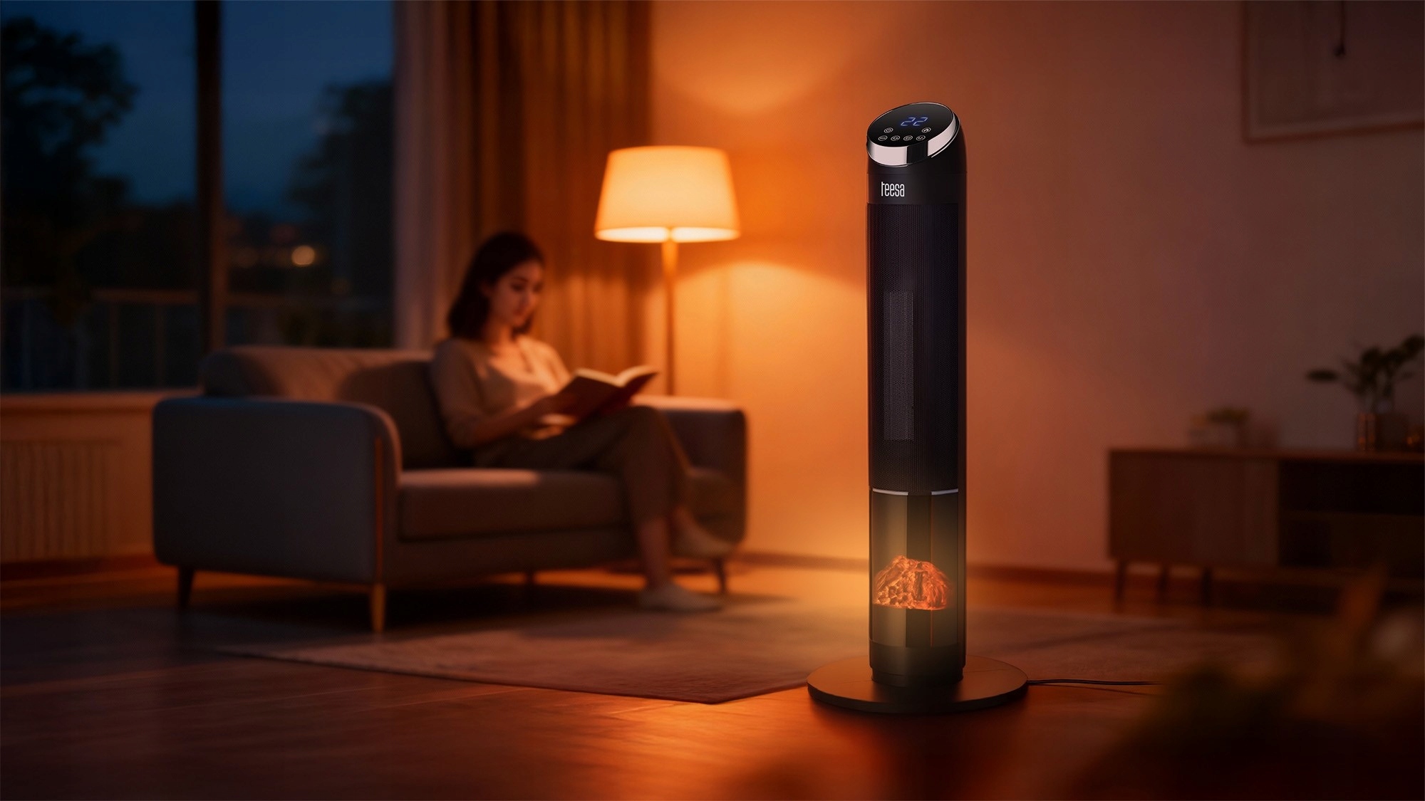 TERMOWENTYLATOR kolumnowy GRZEJNIK wentylator PTC KOMINEK Teesa PILOT