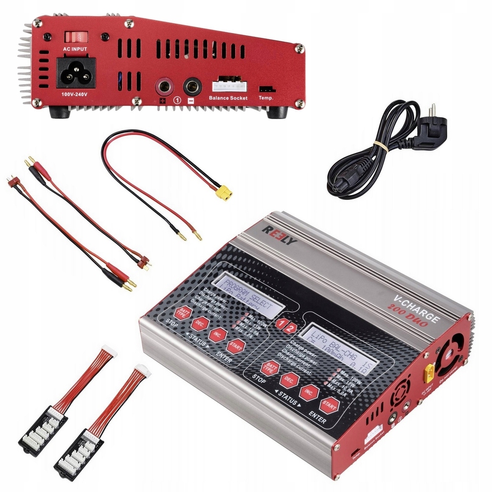 Ładowarka WIELOFUNKCYJNA modelarska 200W 10A 2 wyjścia NiMH LiPo LiIon LiHV