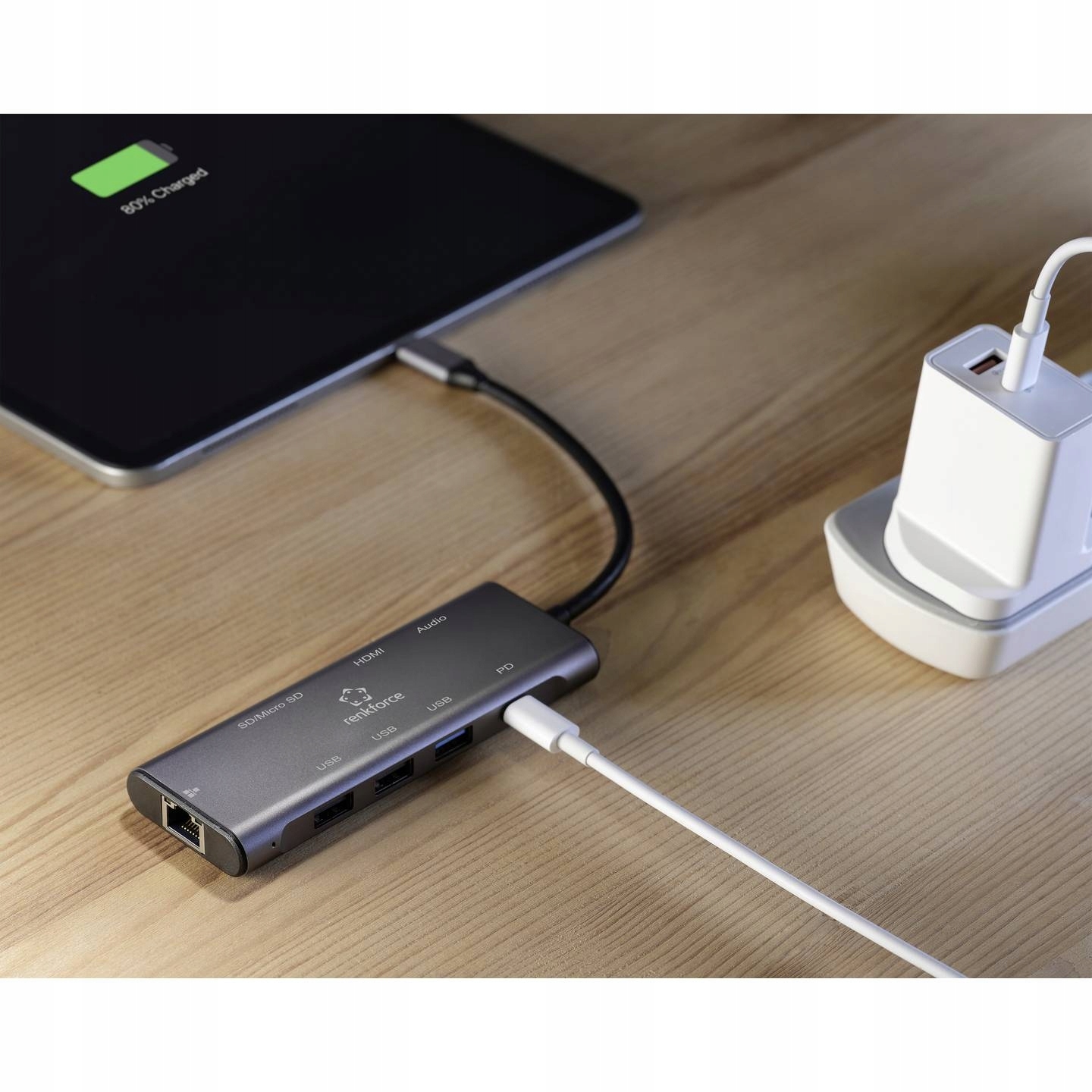 Stacja dokująca USB C HUB ADAPTER SD Przejściówka z USB do HDMI 4K