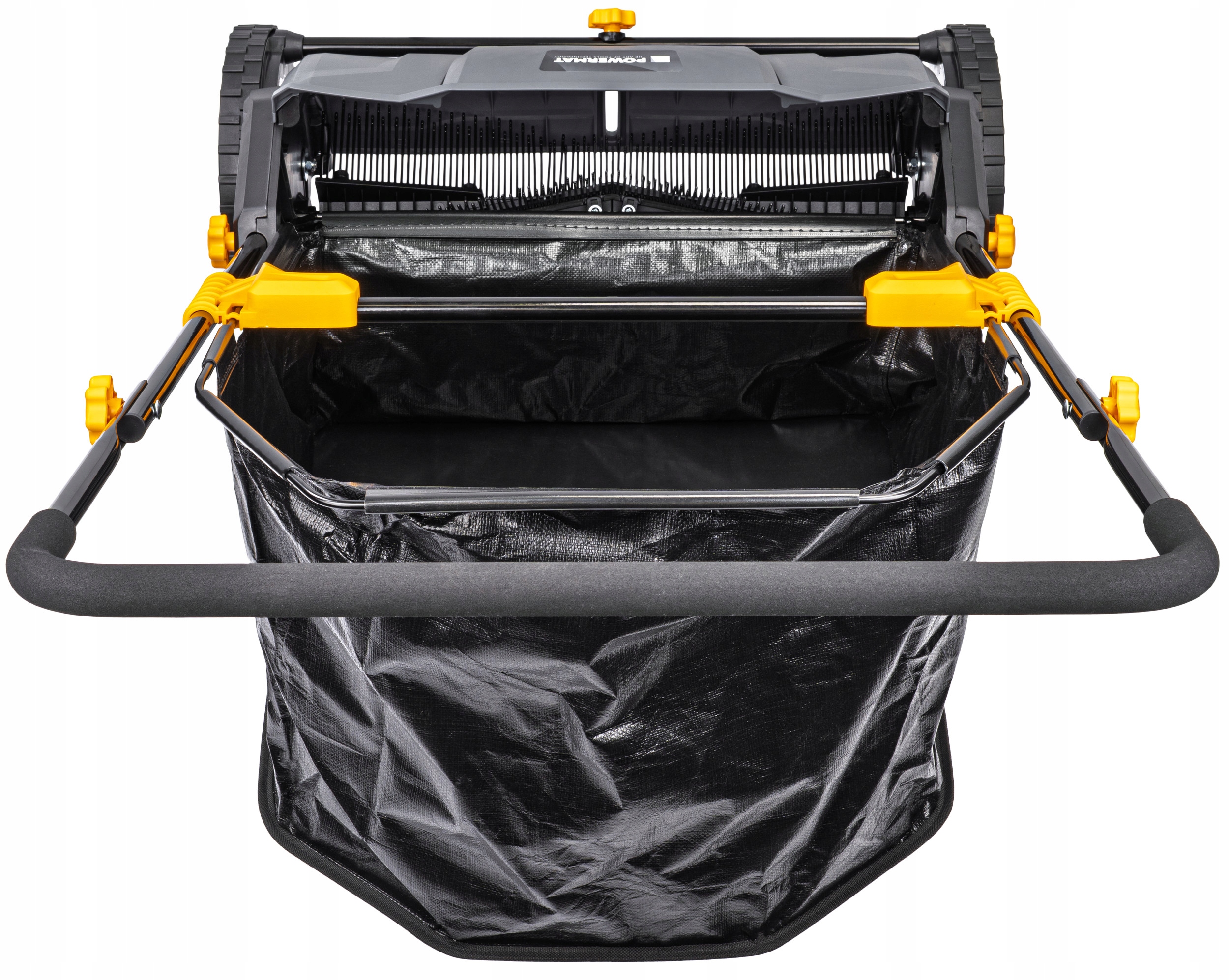 Zbieracz do liści TRAWY ręczny ZAMIATARKA kosz 100L REGULACJA WYSOKOŚCI