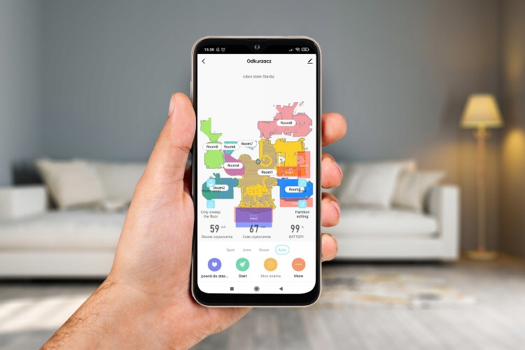 Robot sprzątający odkurzacz automatyczny MOP HEPA APLIKACJA SMART WiFi