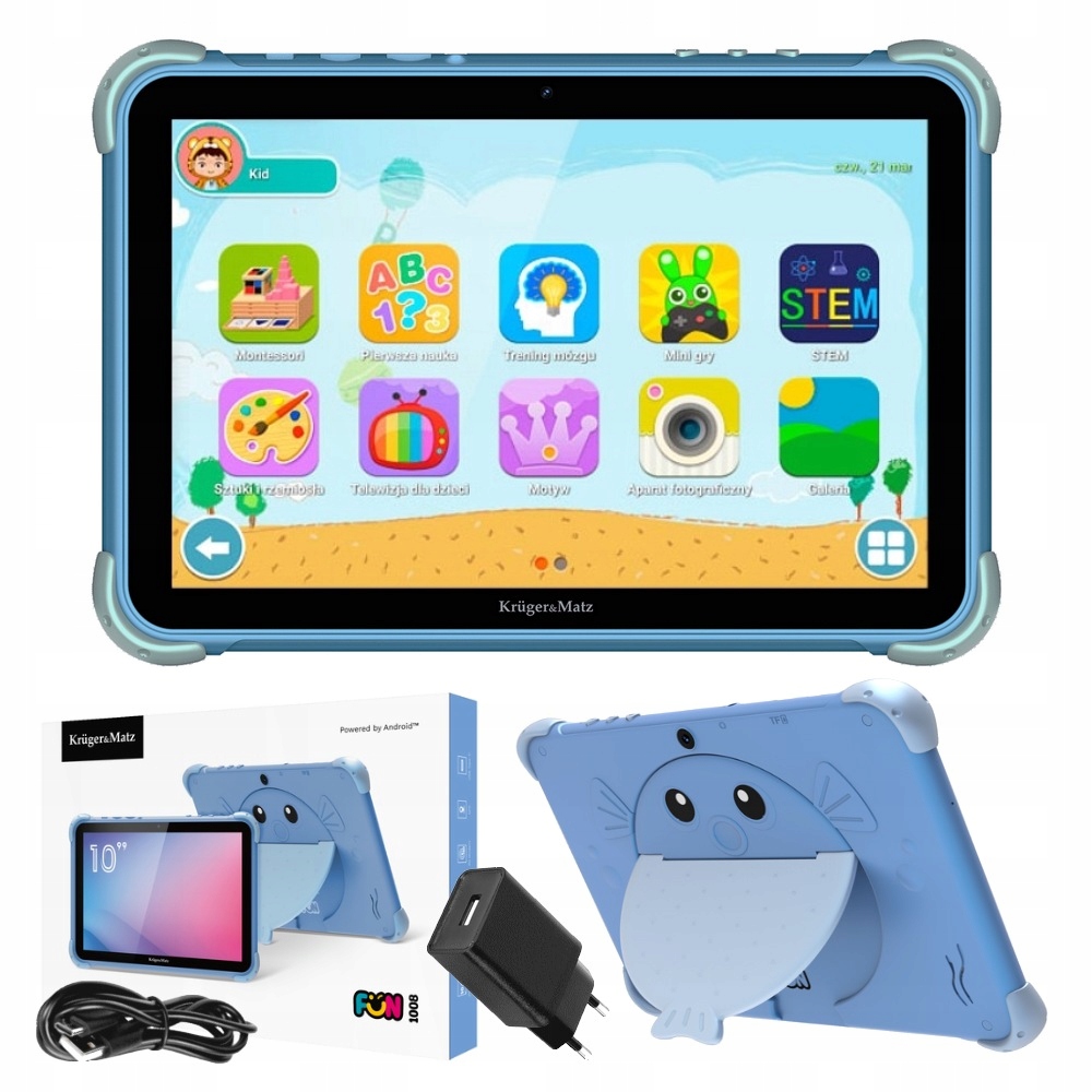 TABLET DZIECIĘCY 10 cal 4 GB pamięć 64 GB WiFi BT aparat Android dla DZIECI