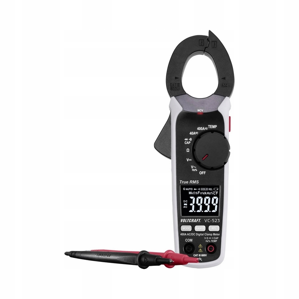 Miernik cęgowy multimetr CAT III 600V