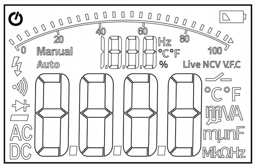 MULTIMETR CYFROWY MIERNIK PRĄDU TEMPERATURA