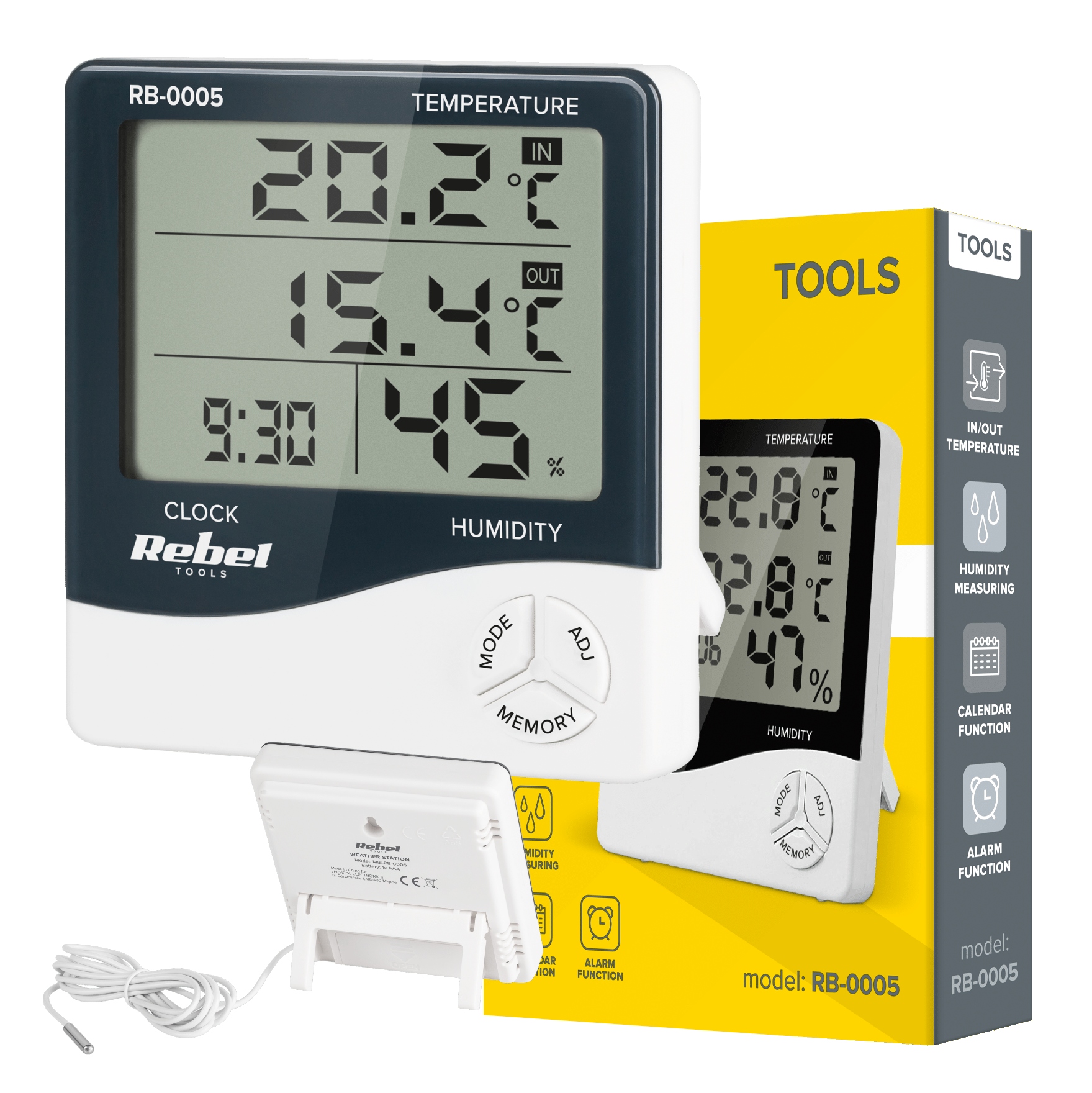 Stacja pogodowa Stacja pogody zegar