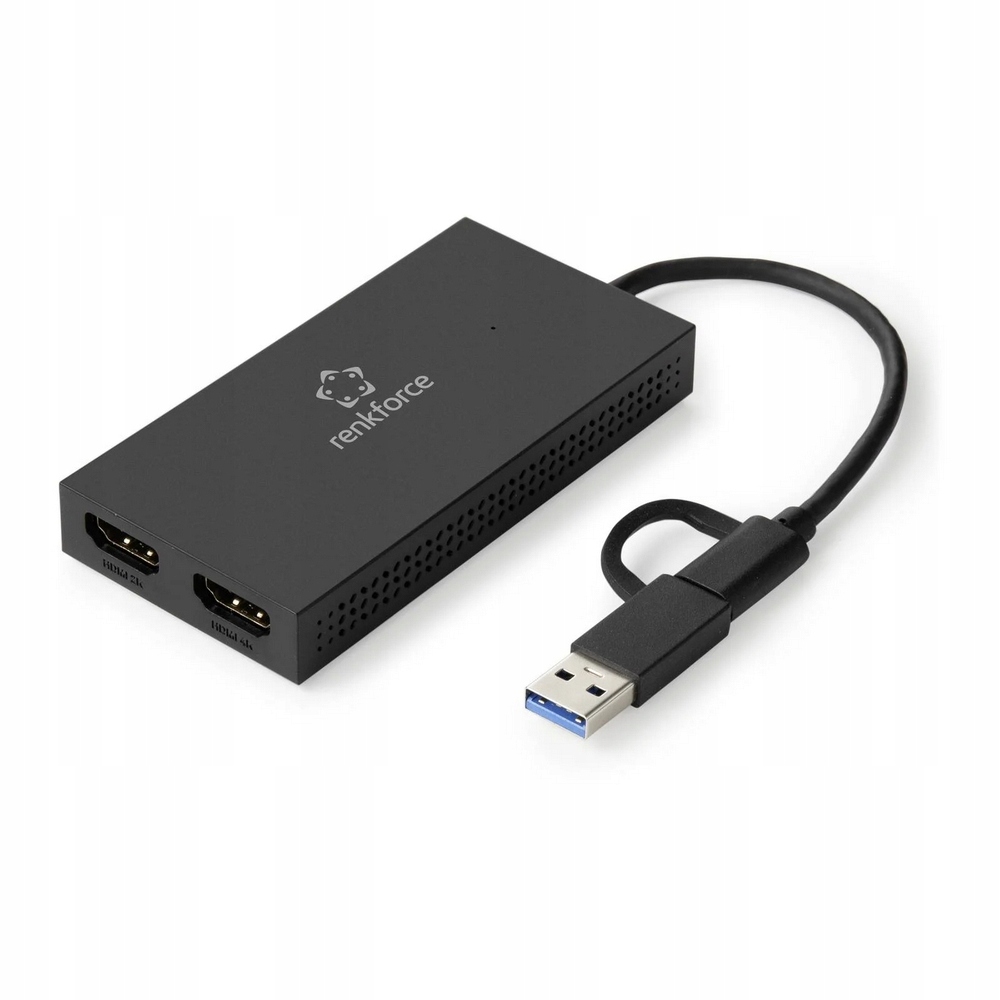 Adapter HDMI stacja dokująca HUB Przejściówka z USB do Dual HDMI 4K