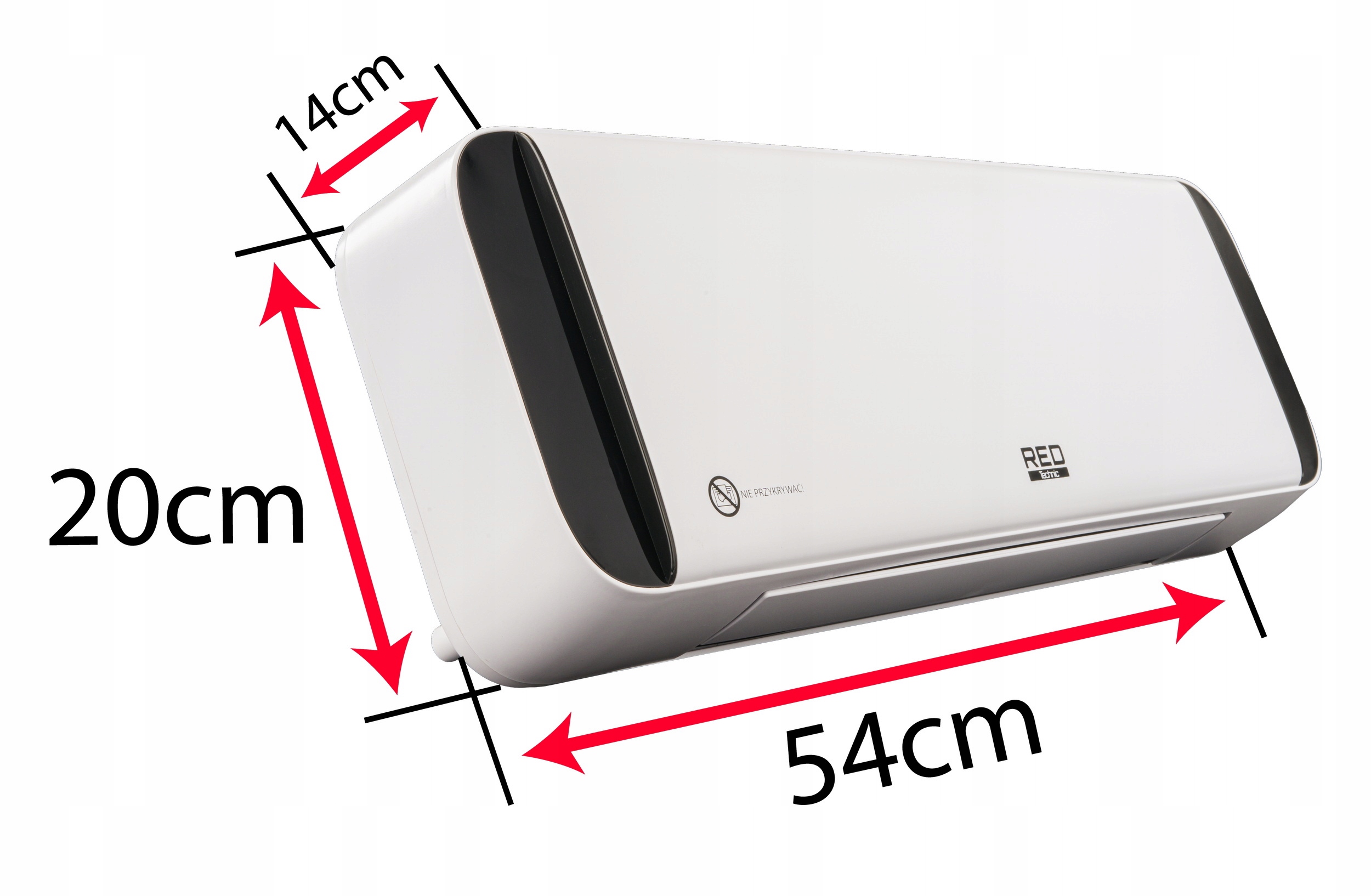 KURTYNA powietrzna GRZEJNIK ceramiczny TERMOWENTYLATOR ścienny 2000W PILOT