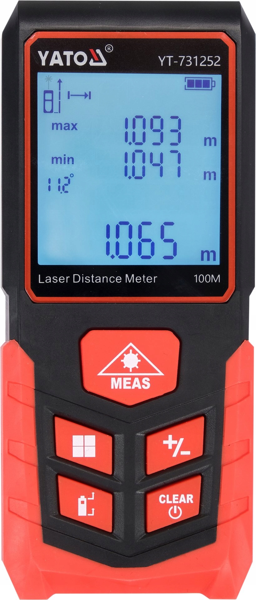 Dalmierz LASEROWY cyfrowy MIERNIK ODLEGŁOŚCI 100m pomiar kubatury YATO