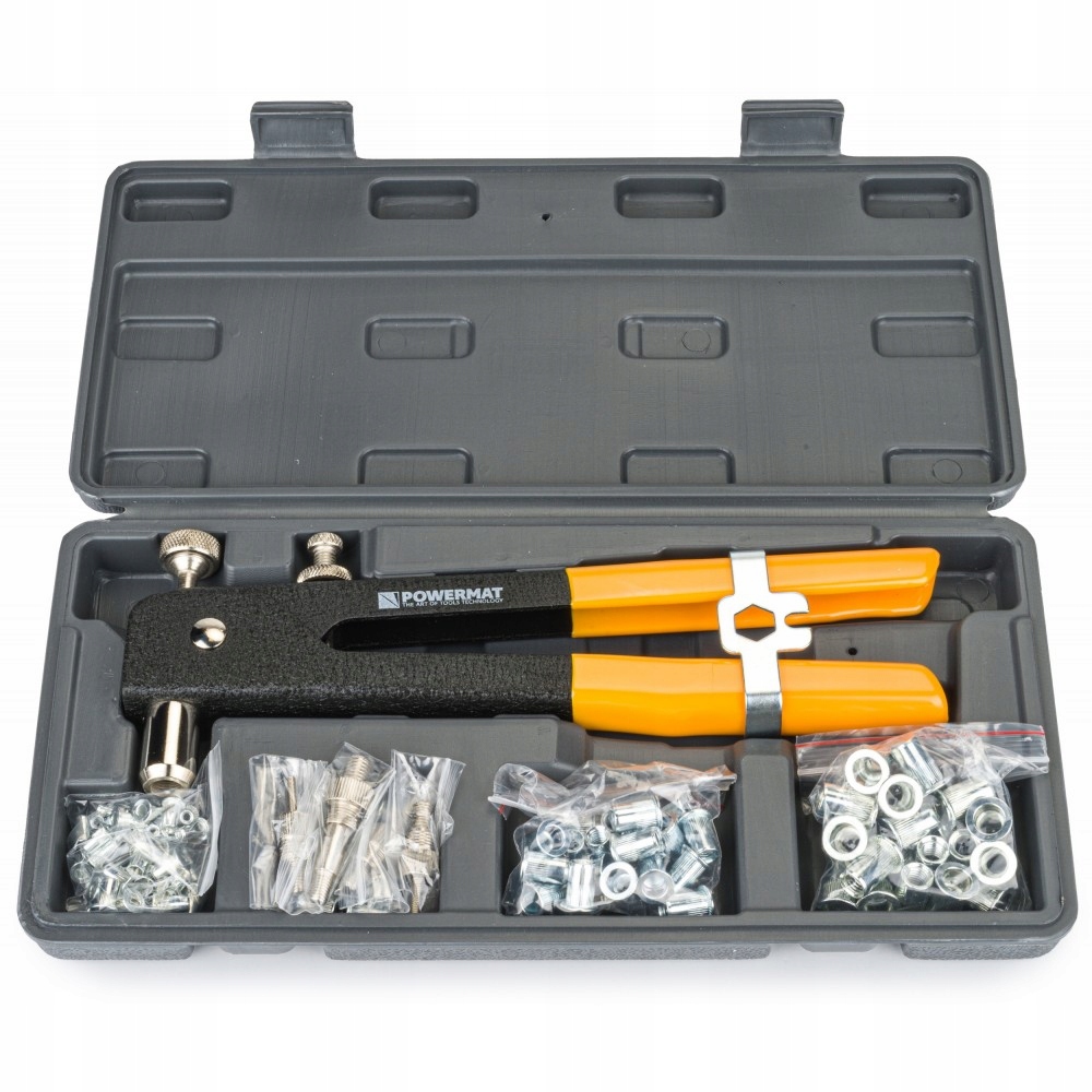 NITOWNICA ręczna do nitonakrętek M3-M8 zestaw 105 elementów