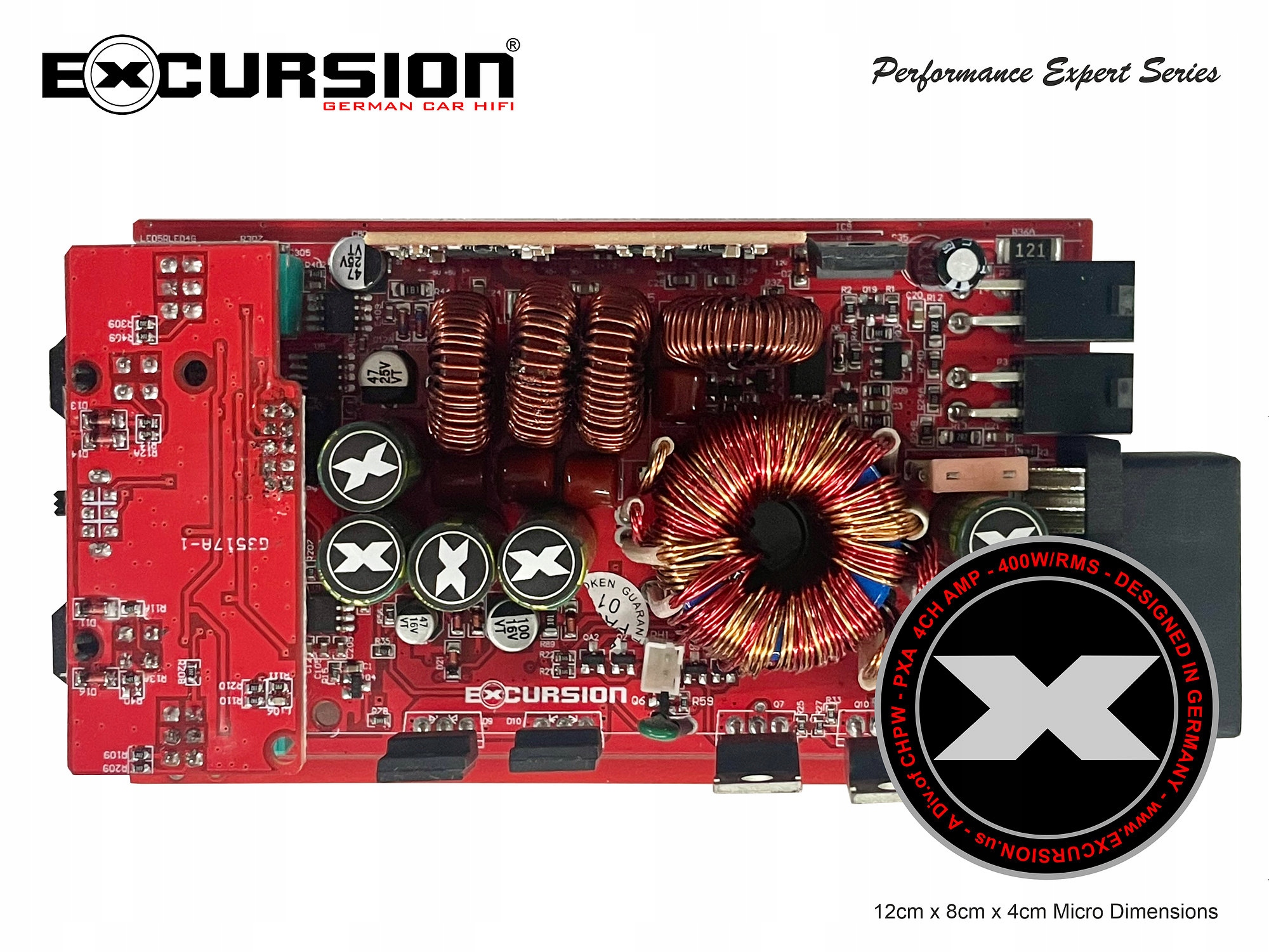 WZMACNIACZ Excursion do systemów fabrycznych 4 kanały 4x 100W 2x 200W FRD