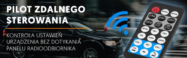 Radio samochodowe 1DIN Bluetooth USB Pilot ISO