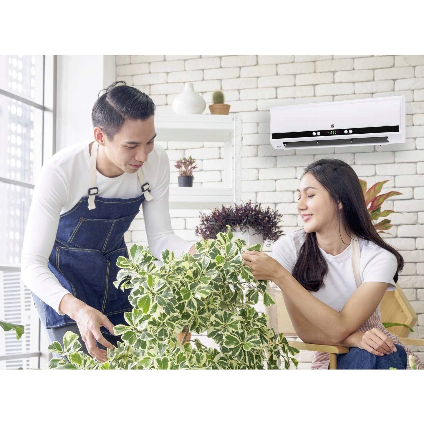 Kurtyna powietrzna WENTYLATOR grzejnik 2000W pilot 3 tryby PILOT termostat